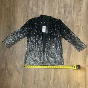 Cable & Gauge Black and Silver Sequin Cardigan